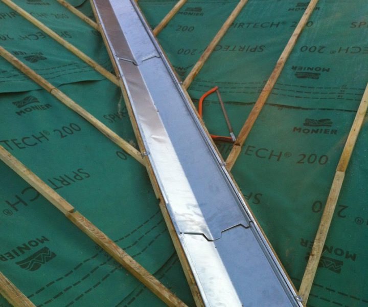 Noue zinc-